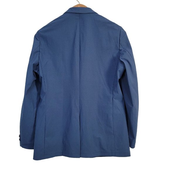 Sene Soho Flex Tech Sport Coat Unstructured Blazer Jacket Blue Custom Size 44 - Picture 2 of 4